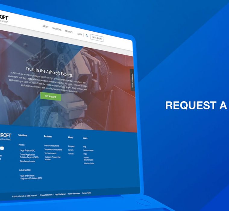 Ashcroft Website - Request a quote
